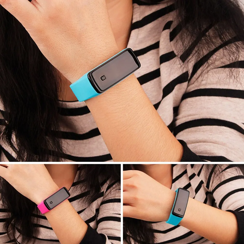 Fashion Silicone Gel Children Kids LED Digital Wrist Watch Lightweight Sports Bracelet Clock Unisex Men Women Wristband