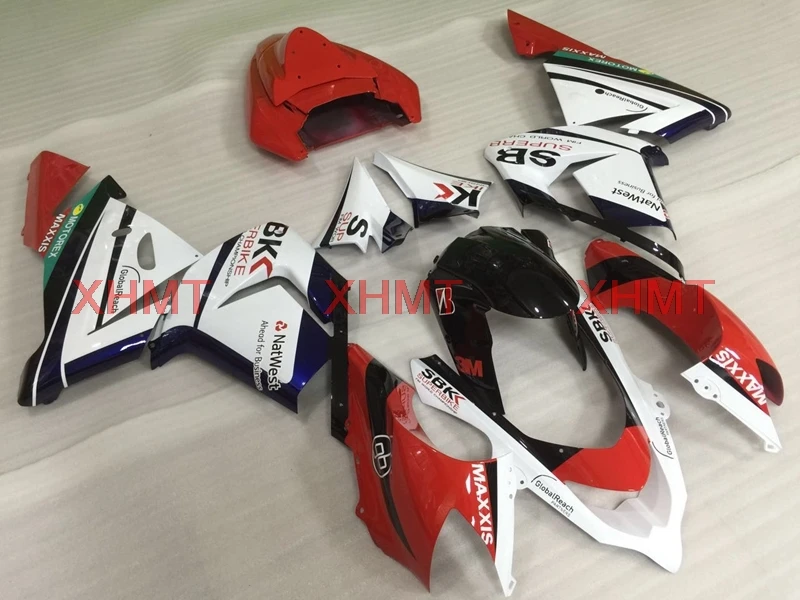 Для ZX-10r 2004-2005 Обтекатели для Кавасаки ZX10r 2005 тела Наборы ZX-10r 05 красный, Белый Abs обтекатель