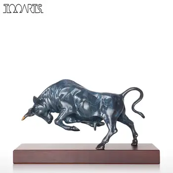 

Vigorous Bull Sculpture Bronze Statues Full of Momentum Strength Animal Sculpture Bull home decoration accessories