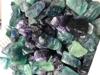

DHX SW 1kg natural fluorite gravel mineral specimen reiki healing rough quartz crystal gemstone remove negative energy
