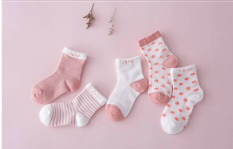 5 пар мягких хлопчатобумажных носков для малышей носки для новорожденных мальчиков и девочек комплект для новорожденных, Детские теплые