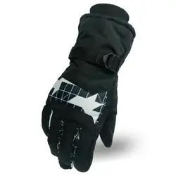 Ветрозащитный износостойкие для верховой езды лыжные перчатки Mountain Лыжный Спорт снегоход Водонепроницаемый зимние перчатки мотоцикла