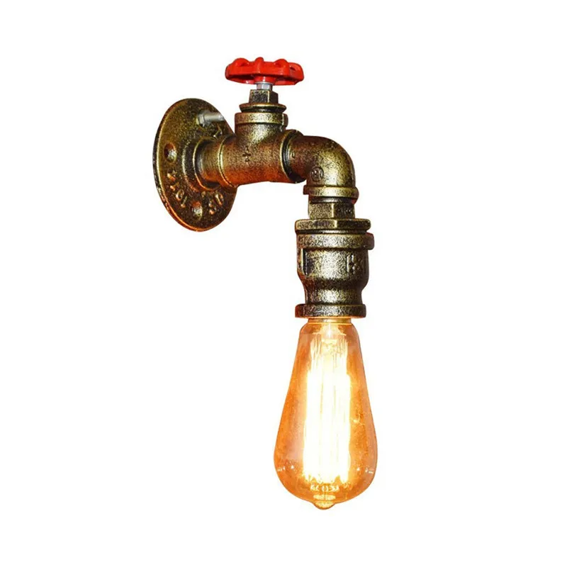 

American Retro Restaurant Cafe Clothing Shop Aisle Balcony Wall Decoration Iron Pipe Wall Lamp
