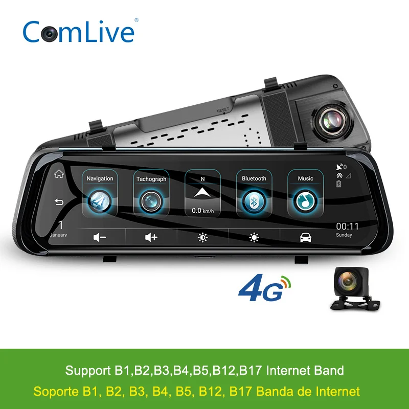 Новейшая модель E08 pro американская версия 4G 10 дюймов видеорегистратор ADAS двойная