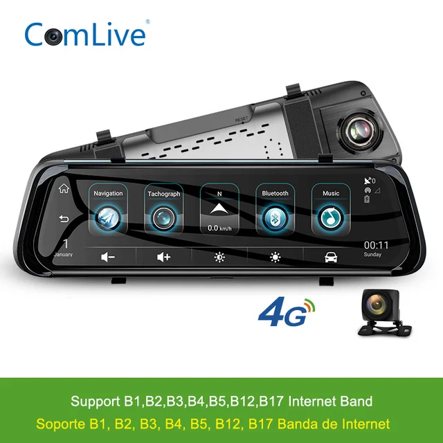 Special Offers Newest E08 pro America version 4G 10inch ADAS dash camera dual cams HD1080P GPS navi car video recorder WIFI hotspot bluetooth A