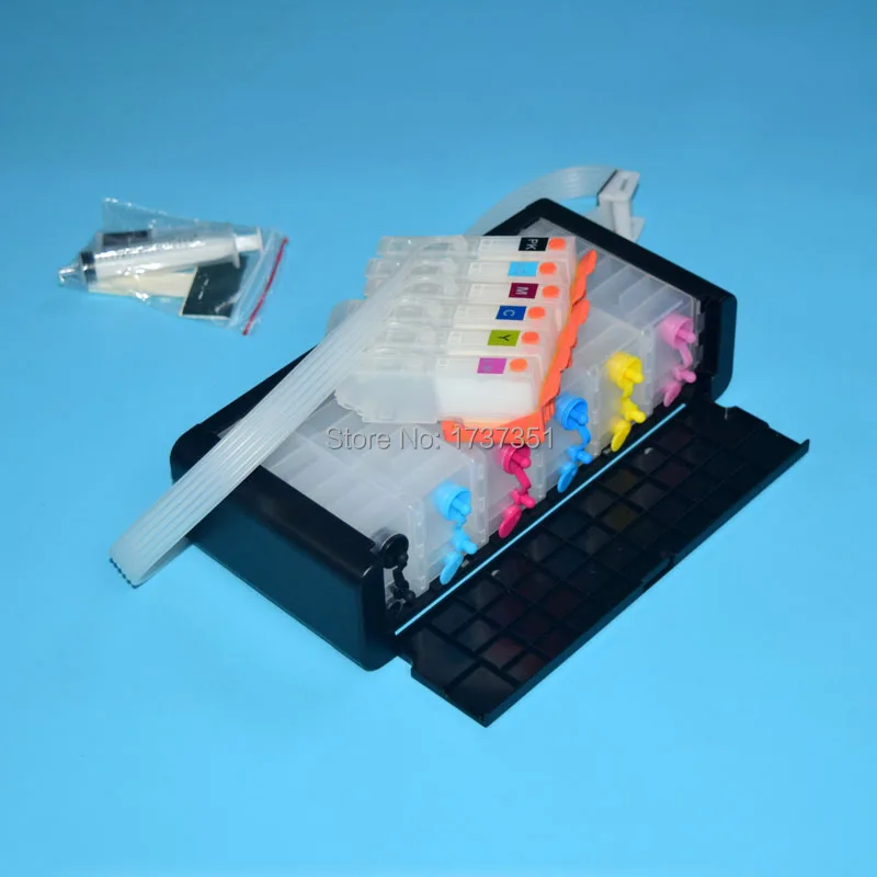 6 Color IC80 Continuous Ink System with Auto Reset Chip for Epson EP-977 EP-907 EP-807 EP-707 EP-777 Printer
