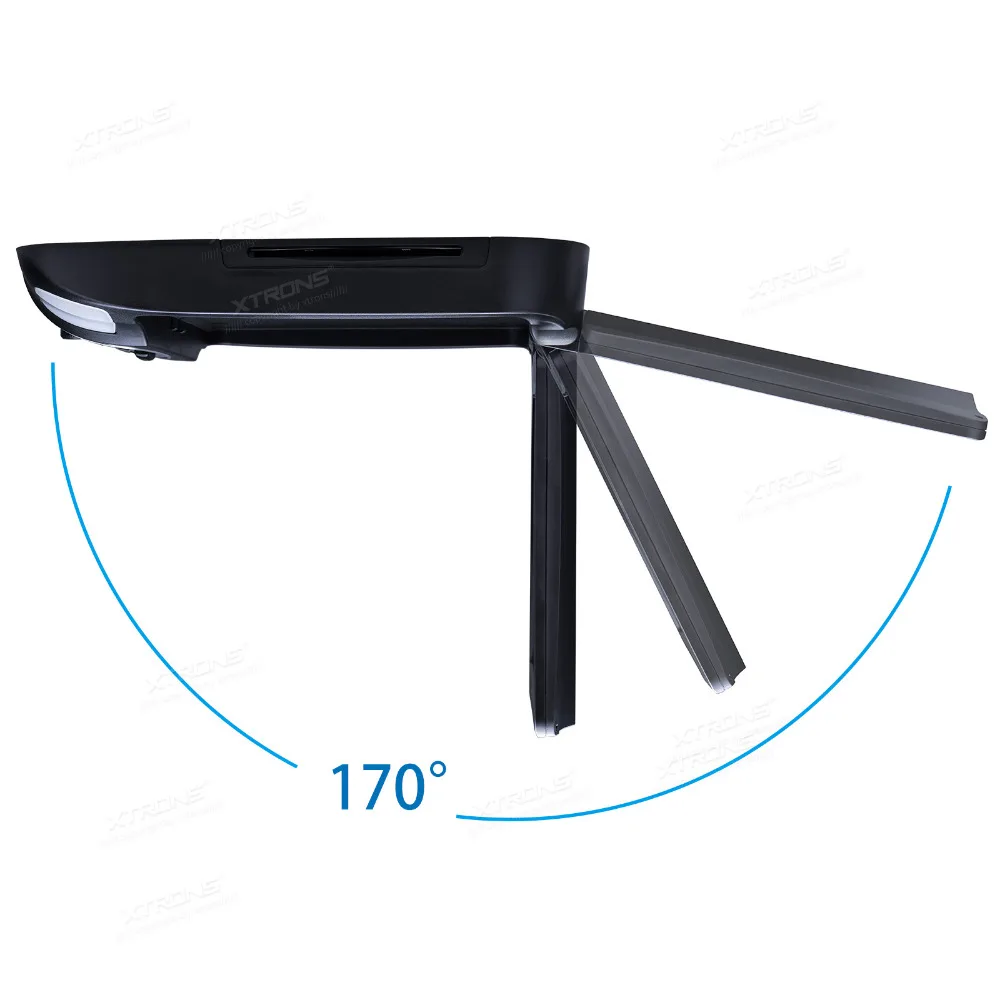 Flash Deal XTRONS 15.6" HD Wide Screen Car DVD Player Roof Mount Flip Down Monitor 1366*768 /170 Max Open Angle/Built-in IR FM/32-Bit Games 3