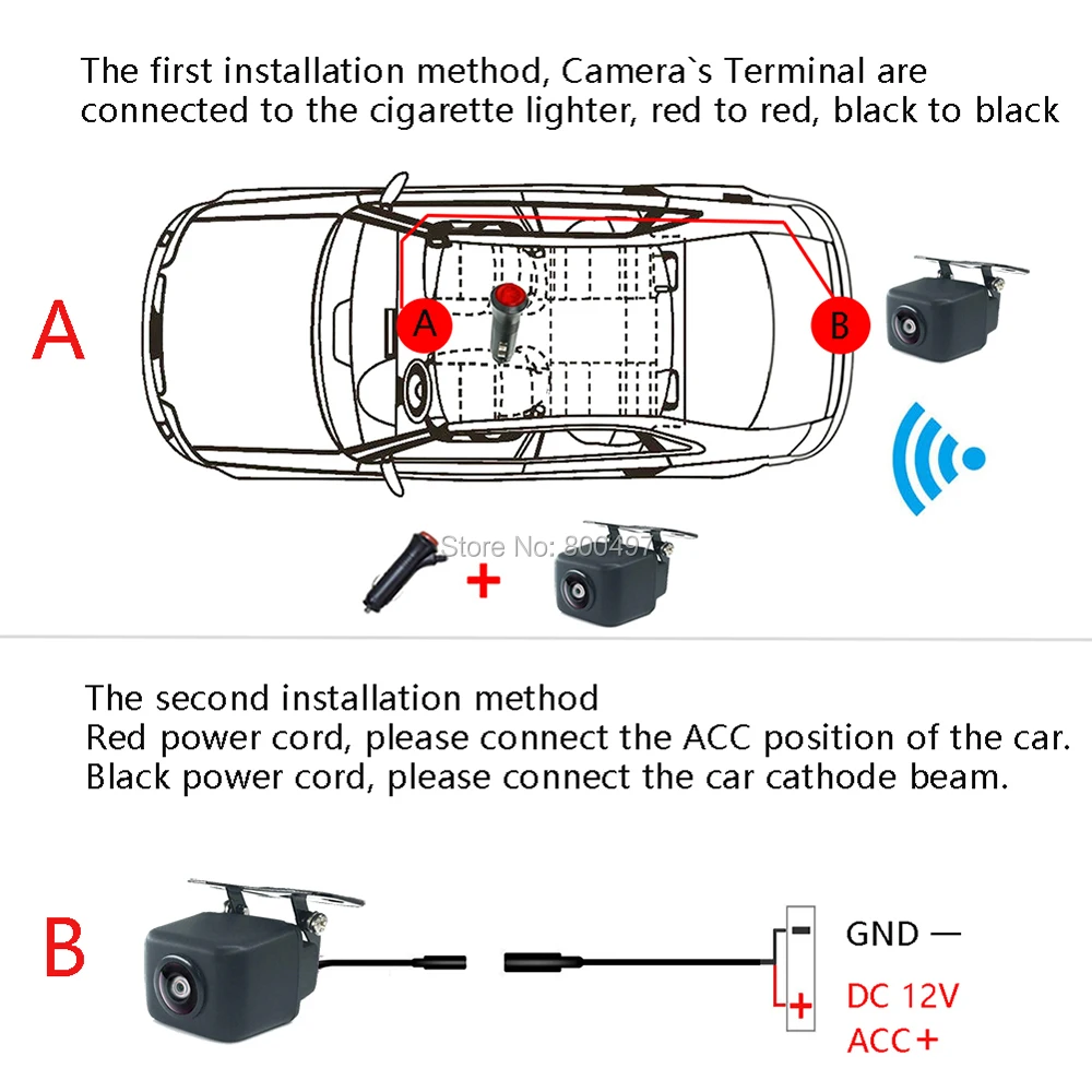 Новейшая автомобильная камера заднего вида DIY прикуриватель Wi-Fi беспроводная камера заднего вида HD ночного видения резервная камера для Iphone IOS Android