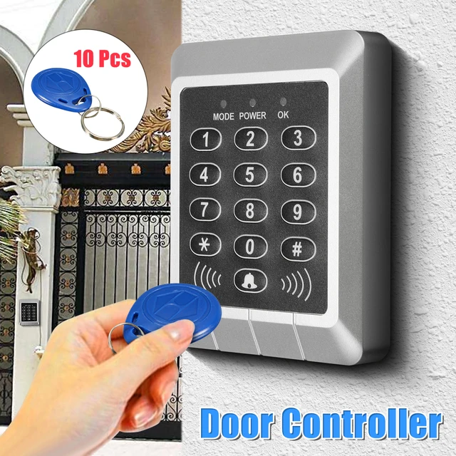 Waterproof Plastic Automatic Multifunction 10 Key Card Safely Security Button Type IC Card Access Entrance Guard Controller