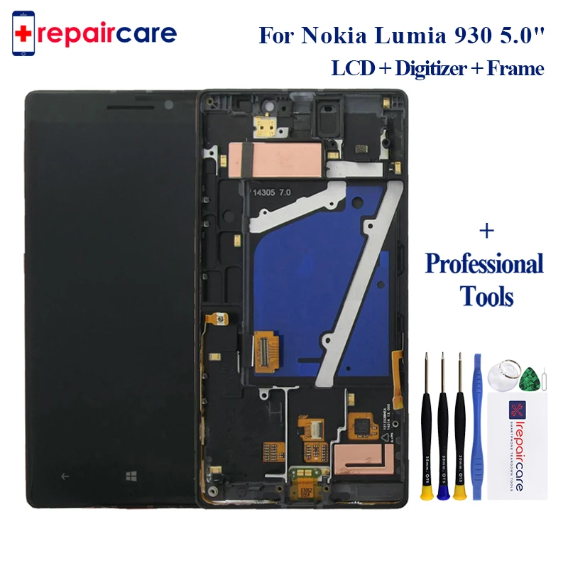 Бесплатная доставка 5 шт. ЖК-дисплей для Nokia Lumia 930 N930 дигитайзер сенсорный экран