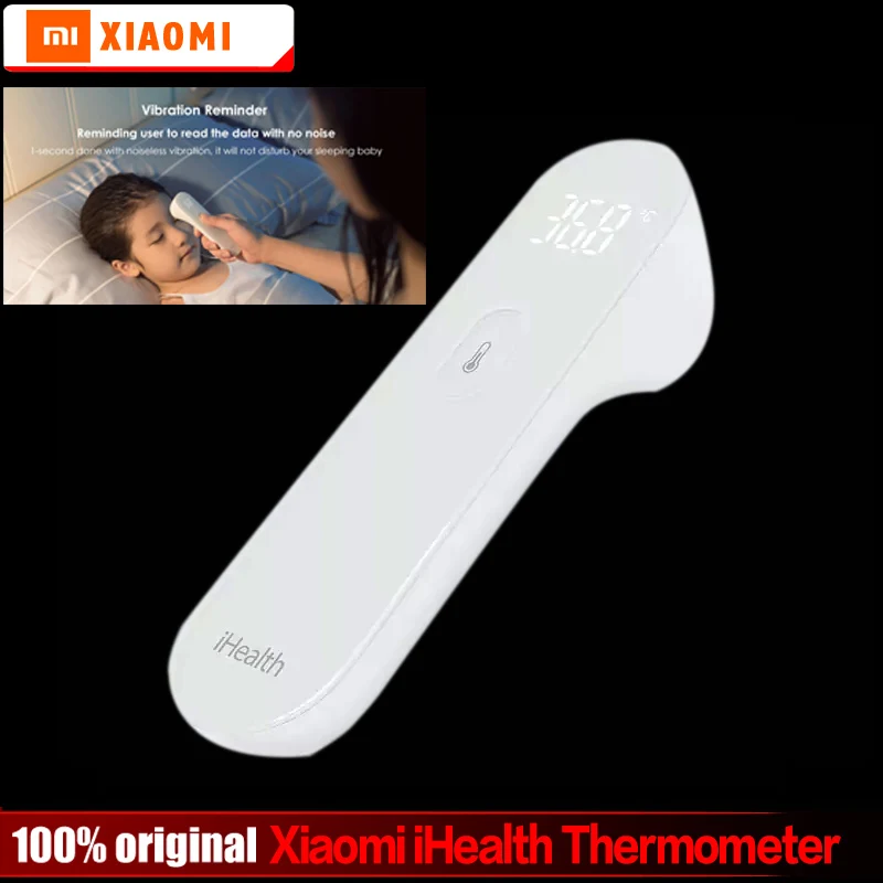 

Stock Xiaomi iHealth Thermometer Accurate Digital Fever Infrared Clinical Non Nontact Measurement with LED Screen Clear Reading
