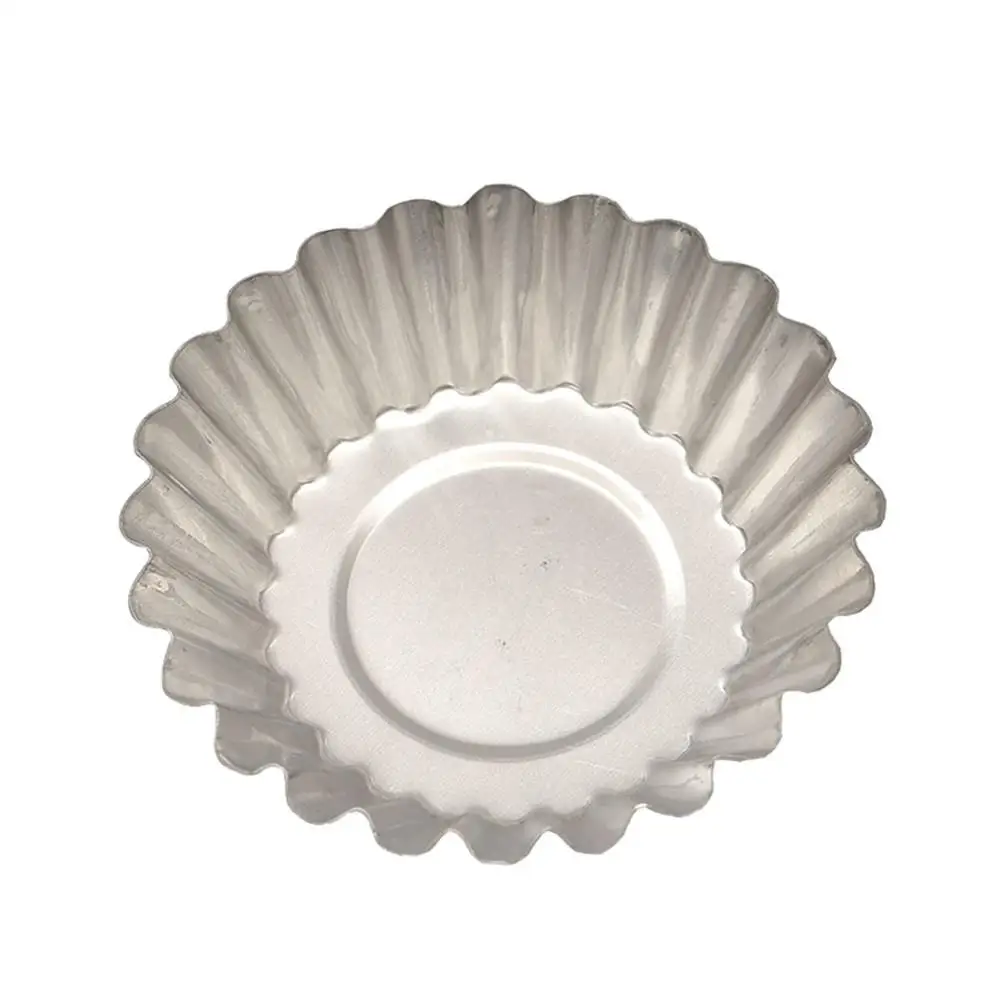 Buy Egg Tart Mold Reusable Flower Edge Aluminum Cake