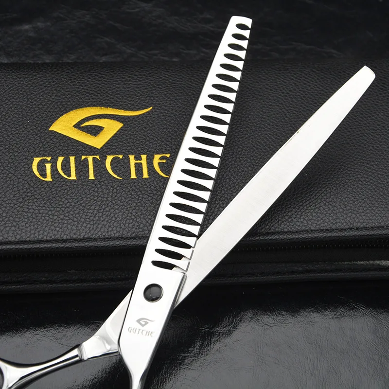 Professional 8inch 7CR Stainless Steel Big Teeth Pet Thinning Scissor Dog Hair Cut Tool Pet Shear Grooming 