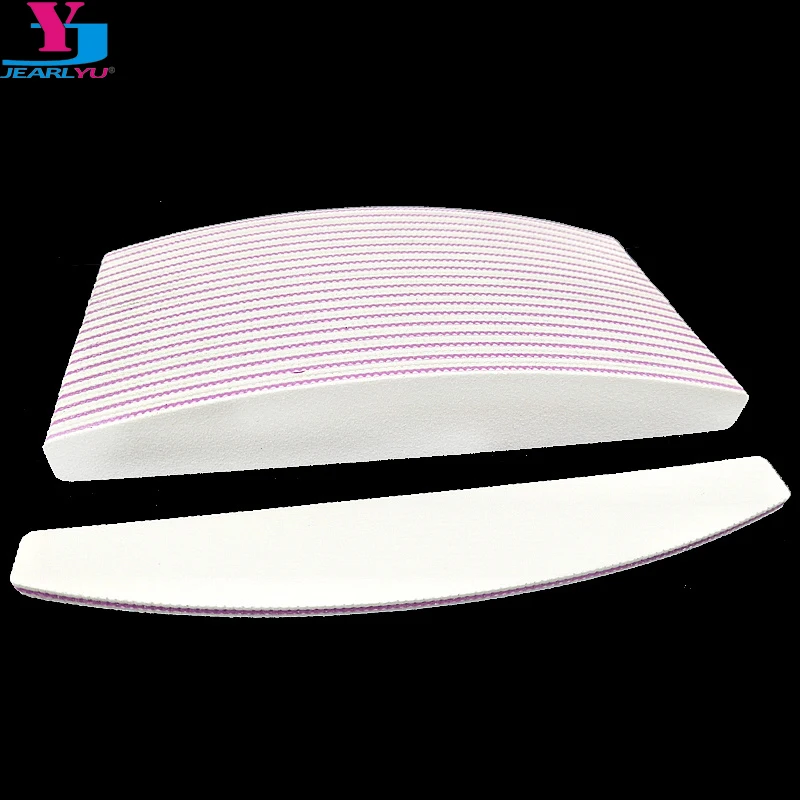 

25pcs/lot 100 180 Grits Nail File Buffer Block White Crescent Moon Sandpaper High Quality Accessoires Set Pedicure Unha Manicure