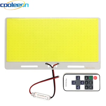 

220x120mm Dimmable 12V 200W COB LED Panel Light Bulb with Remote Control Dimmer for Outdoor Camping Part Car Lighting Lamp DIY