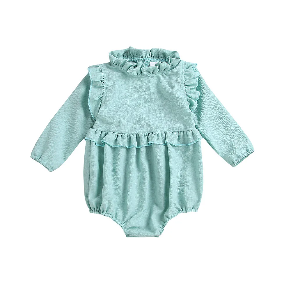 

Toddler Long Sleeve Romper Baby Boys Girls Long Sleeve Frill Romper Infant Jumpsuit Clothes Drop Shipping