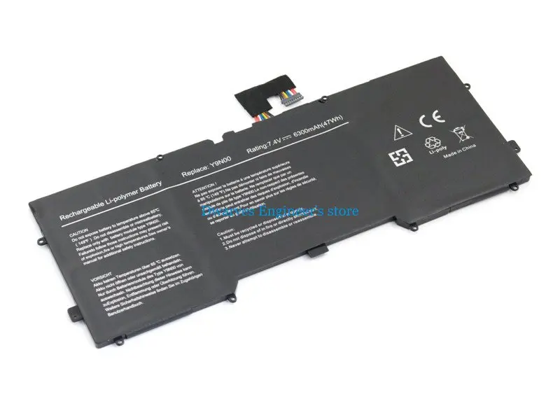Литий-полимерный Y9N00 Аккумулятор для ноутбука Dell XPS12 9Q23 DELL XPS 13 XPS 13-L321X 3H76R 489XN C4K9V Y9N00 Аккумулятор 7,4 V 6300mAh 47Wh