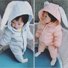 0 ~ 24 М Зимние Детские Snowsuit Пиджаки Пальто Для Девочки Снег Износ Одежда Зима Одежда для Новорожденных