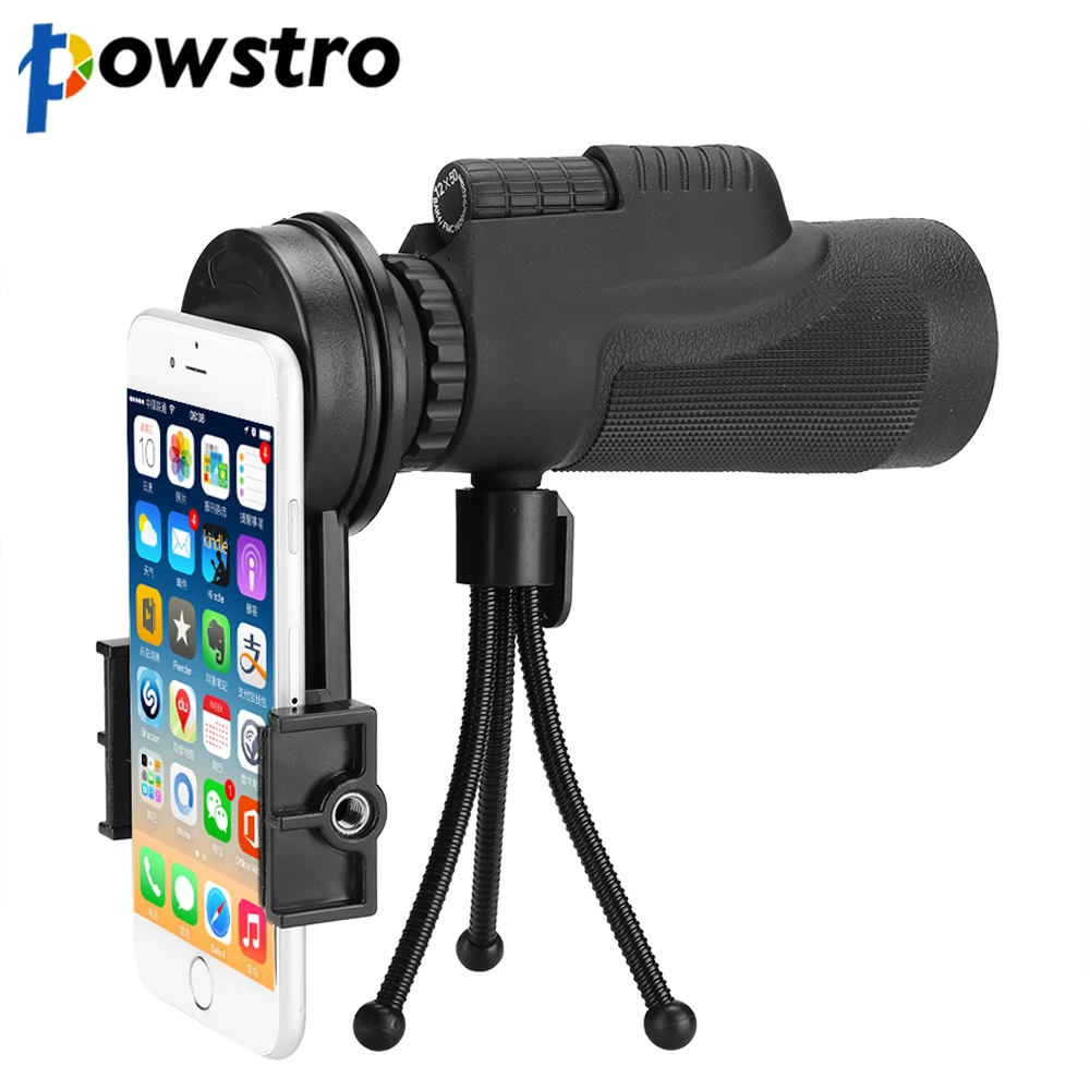 Powstro Universal 12x50 Monocular Zoom HD Telescope Cell