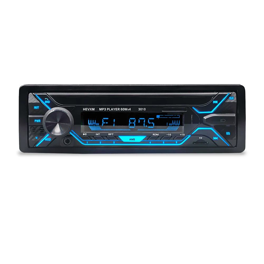 LaBo Radio de coche 1din Autoradio entrada Aux receptor Bluetooth Radio Estéreo MP3 reproductor Multimedia soporte FM/MP3/WMA /USB/tarjeta SD
