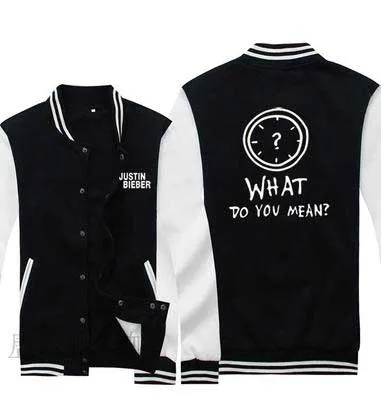 Justin Bieber Hoodies what do you mean hiphop Hooded Winter cotton baseball Coats font b Jackets