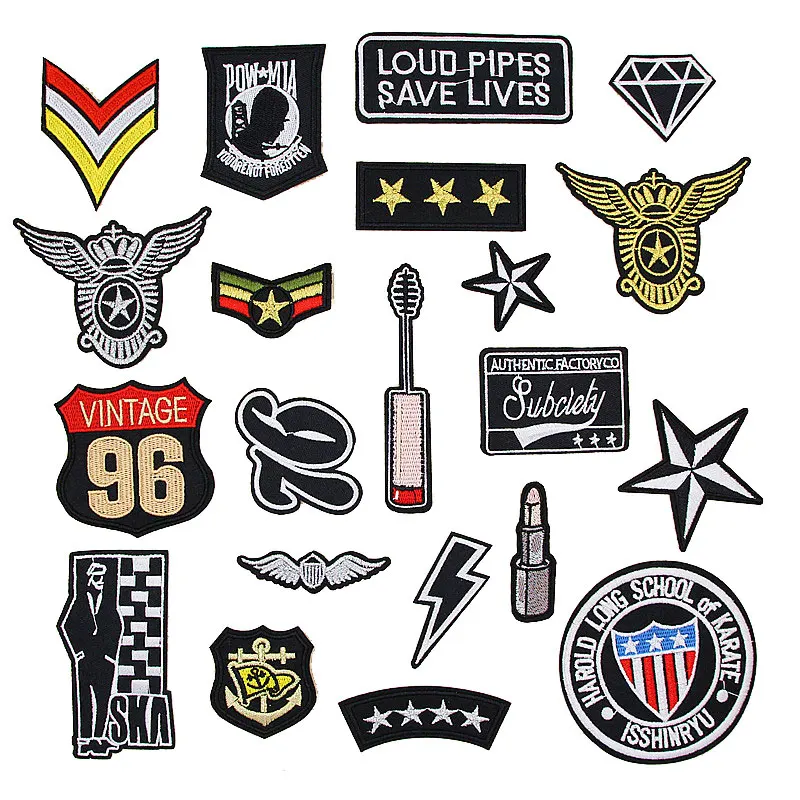 

1 PC Popular Embroidered Patch Cloth Military Patches for Clotging Cartoon Stripes on Backpack Strickers for Clothes Badge