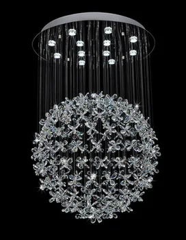 

Dimmable New Modern Chandelier Crystal Light Ball Design Living Room Lighting Fixture Large Hall LED Lustres De Cristal