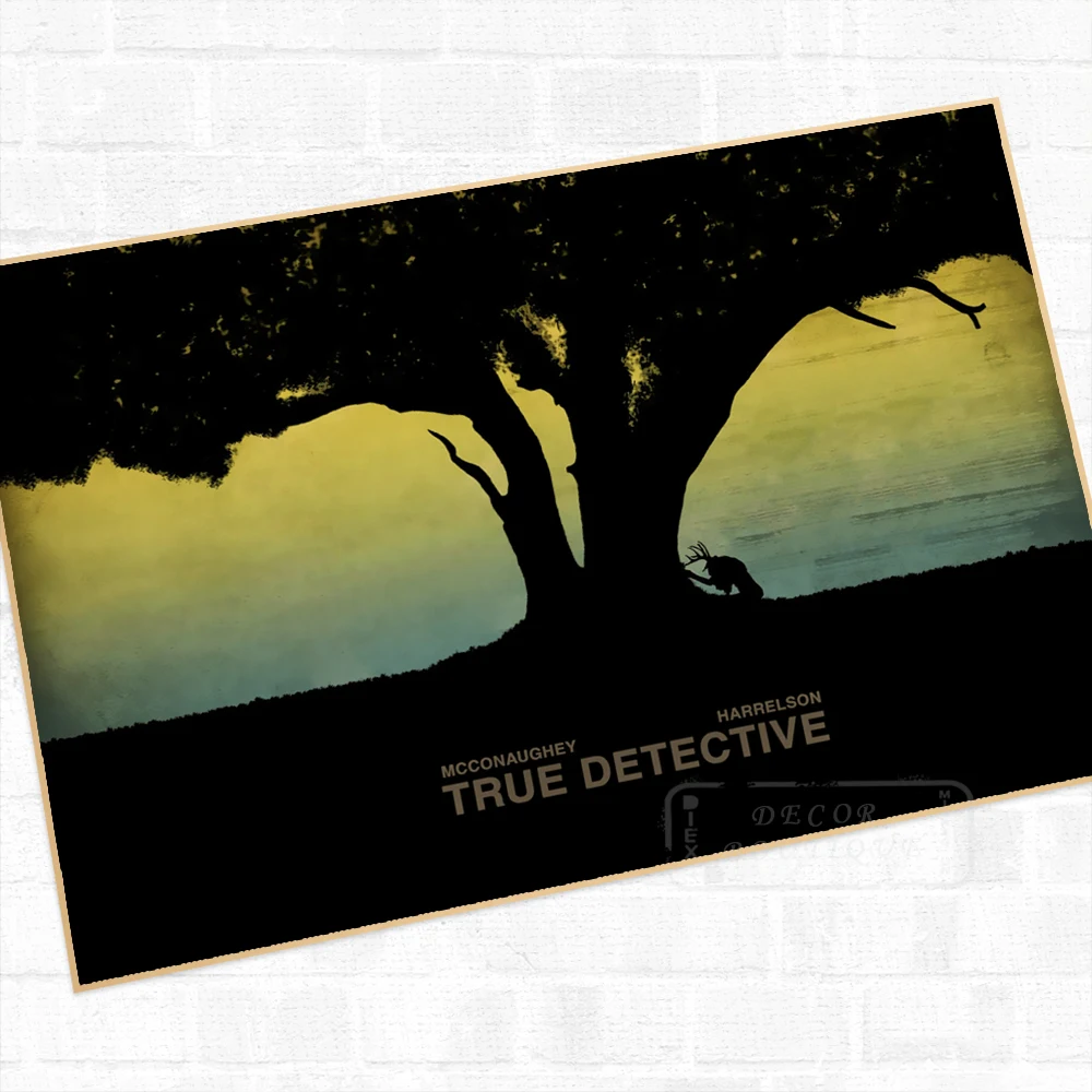 

Big Tree The True Detective TV Series Propaganda Poster Vintage Retro Canvas DIY Wall Stickers Home Posters Art Bar Decor