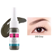 Famisoo 15 мл серые чернила татуировки Постоянный макияж с микроволокном пигмент татуировки пигменто краска для тела чернила для татуировок