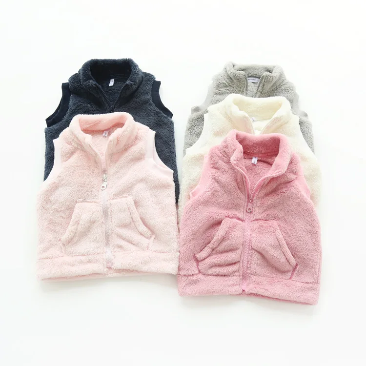 2017 Baby Vest Spring Autumn baby girls Fleece waistcoats babys vest