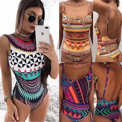 

ITFABS 2017 Summer Beach Swimwear Women One Piece Swimsuit Monokini Push Up Padded Bikini Bathing Suit Beachwear