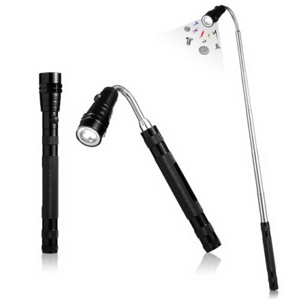 

Worldwide black Telescopic practical Flexible 3 LED Torch