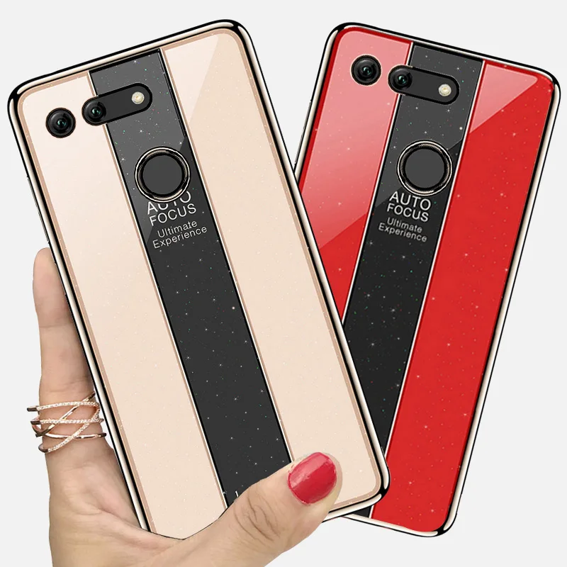 

YueTuo Coque,cover,case,For HuaWei Honor View 20 V20 Note 10 V10 glitter Luxury tempered glass phone back 360 cases