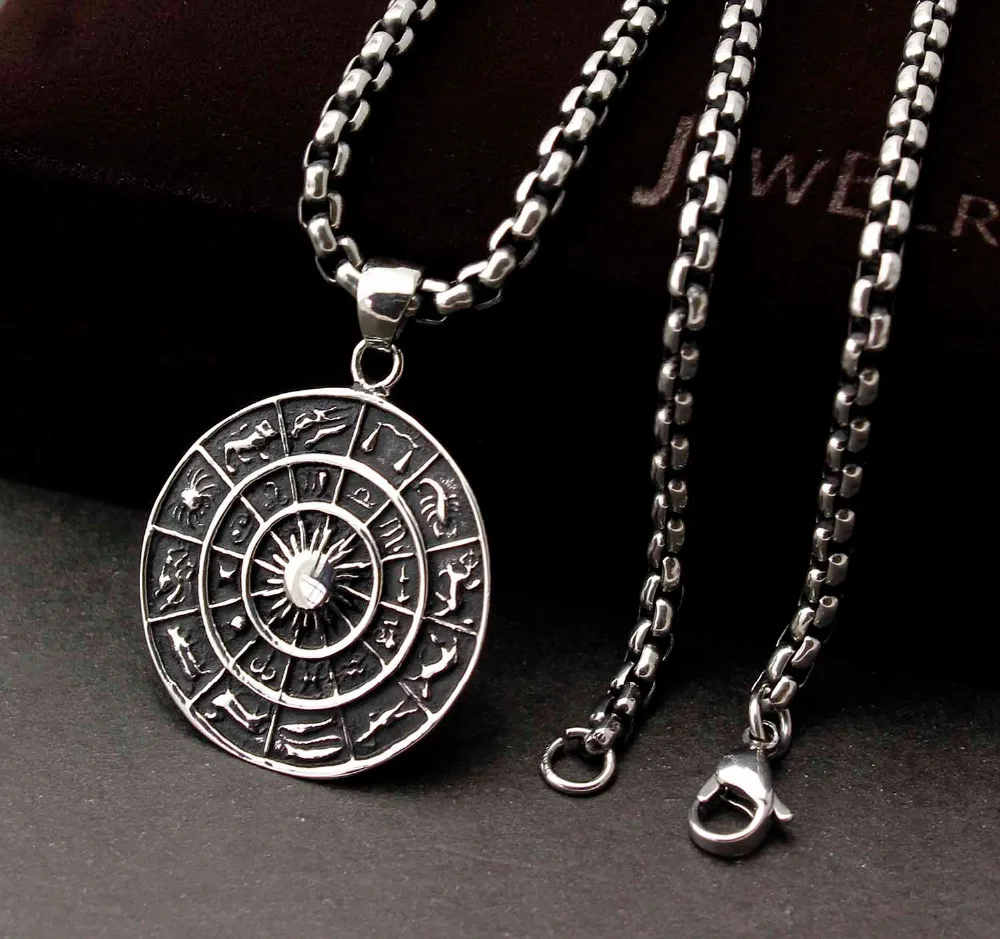 Cool Men's 316L Stainless Steel Punk Rock Pendant Necklace T 56in