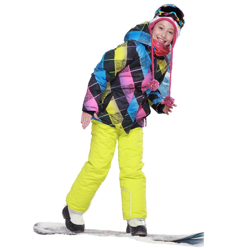 

Mioigee 2019 Boys Ski Set Children Waterproof Windproof Clothing Kids Winter Warm Snowboard Outdoor Sport Suits for Girls Jacket