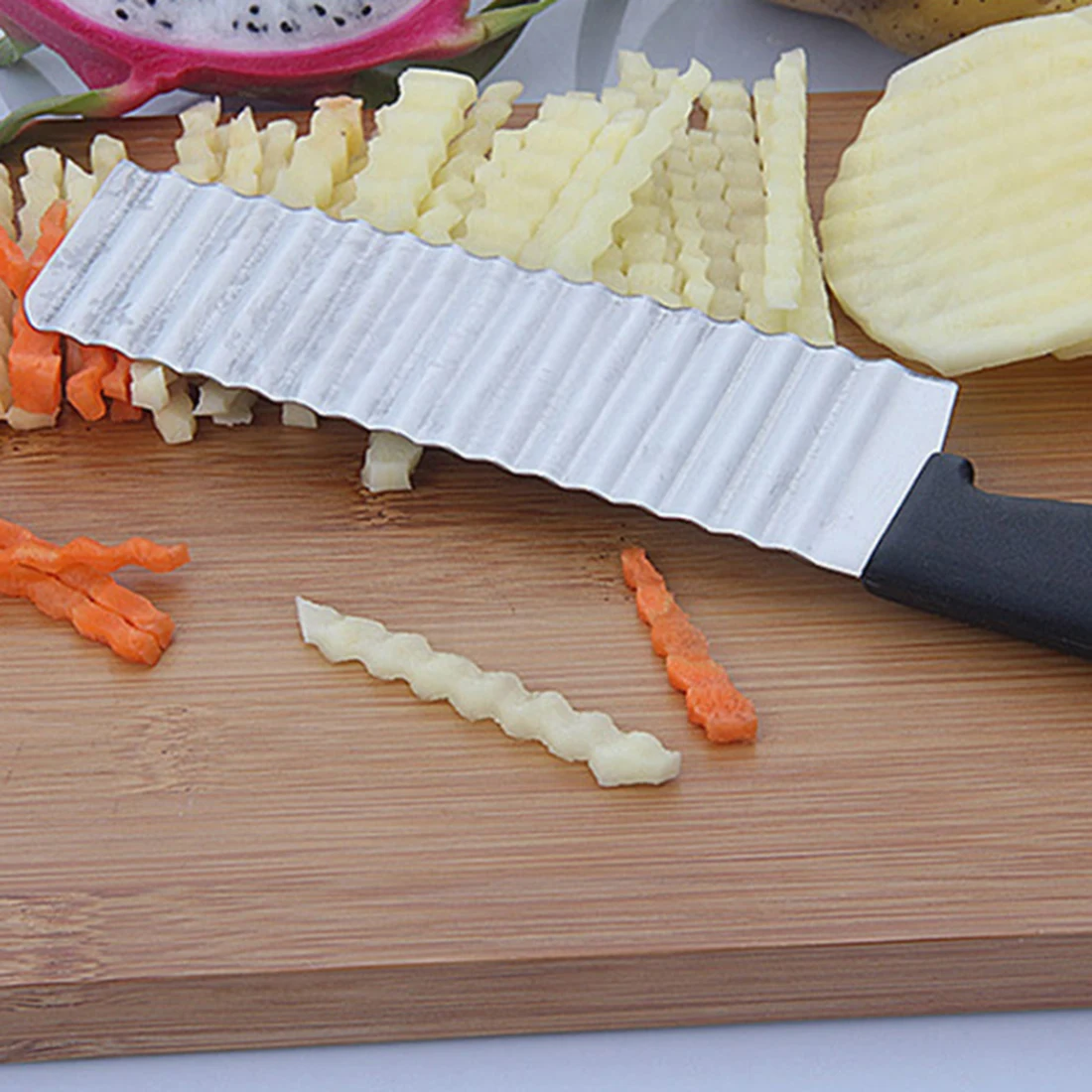 iTECHOR Stainless Steel Vergetable Knives Potato Wavy Edged Knife Kitchen Slicer Strip-cutter slicing fruit vegetable knives iTECHOR Stainless Steel Vergetable Knives Potato Wavy Edged Knife Kitchen Slicer Strip-cutter slicing fruit vegetable knives