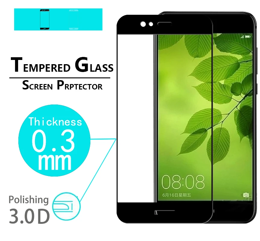 Full Cover 3D Curved Edge Tempered Glass film For Huawei nova 2 Plus glass Nova 2+ BAC-L21 screen Protector Film | Мобильные