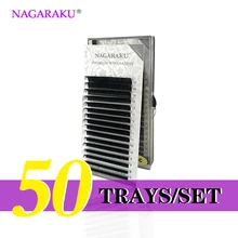 NAGARAKU 50 чехол 7~ 15 мм микс 16 рядов/Чехол естественно-Искусственная норка наращивание ресниц, ручная работа, натуральный длинный NAGARAKU 50 чехол 7~ 15 мм микс 16 рядов/Чехол естественно-Искусственная норка наращивание ресниц, ручная работа, натуральный длинный