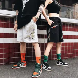 Одуванчик вышивка мужские шорты Карго/женские летние шаровары беговые хип хоп до колен Повседневная Уличная одежда