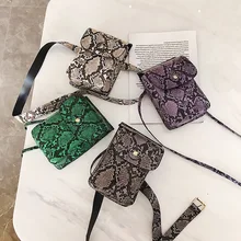 Поясная сумка модная змеиная поясная Сумка женская кожаная маленькая сумка-мессенджер поясная сумка винтажные поясные сумки карман для телефона
