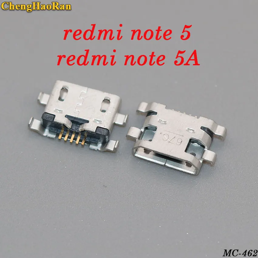 ChengHaoRan 5 шт. 10 шт. Micro USB для Xiaomi Redmi NOTE 1/2/3/4/5/5A/5pro NOTE 4X Разъем гнездо для зарядки женский порт