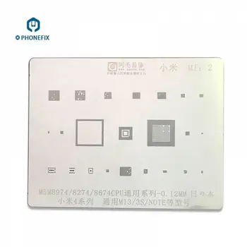 

AMAO BGA Reballing Stencils Template for Xiaomi Mi4 6 Repair MSM8974 MSM8274 CPU Series Rework Reballing Stencils