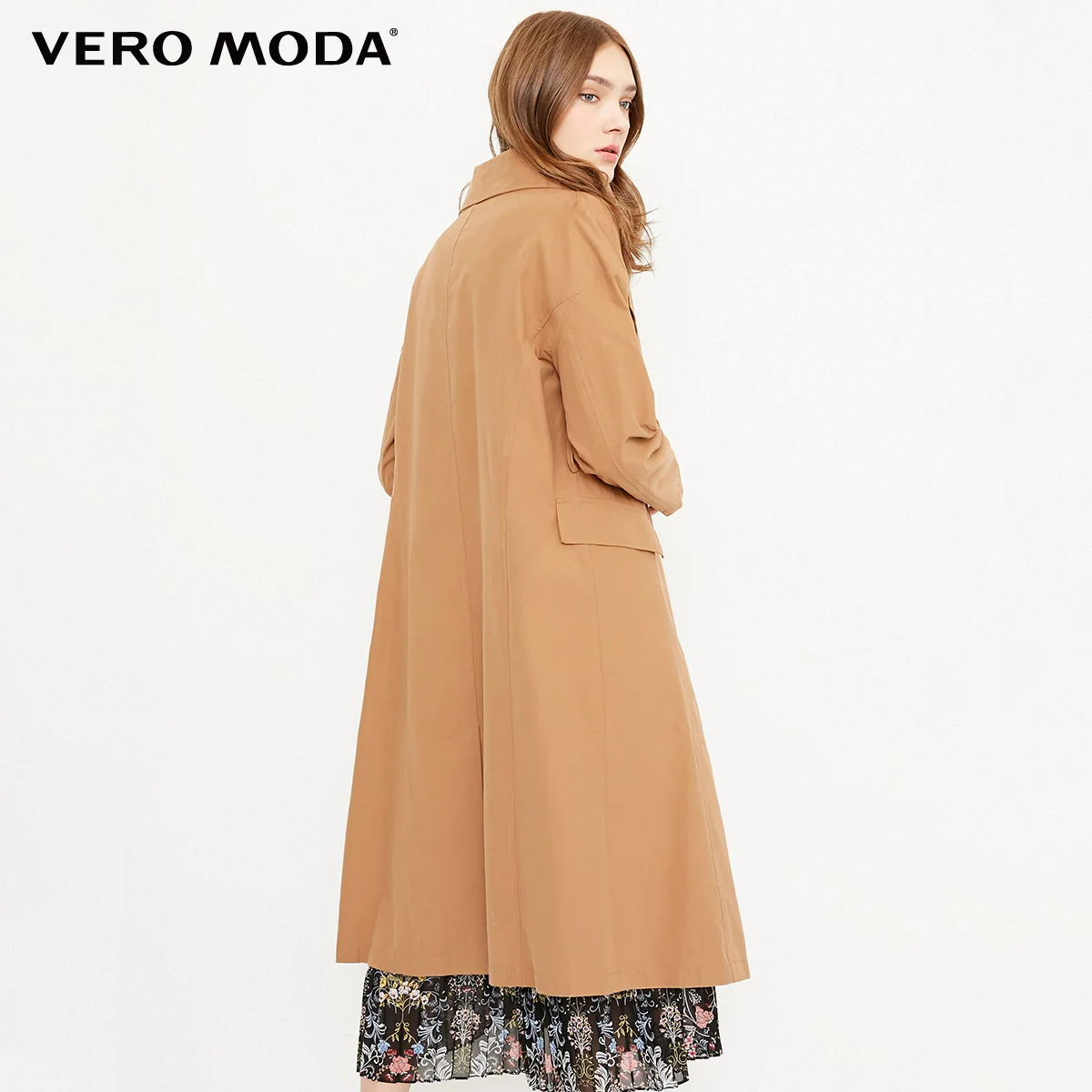 Vero Moda OL стиль с короткими рукавами чистый Женский штормовка пальто | 318121501