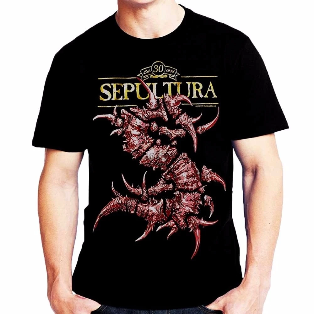 Модные хлопковые футболки Sepultura Мужская футболка с коротким рукавом забавная