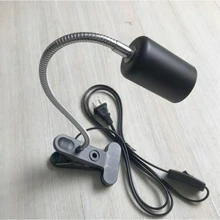 E27 роста растений Основание светильника для черепаха нагрева освещение универсальная переменная направляющая лампа держатель с зажимом, 50 шт в наборе