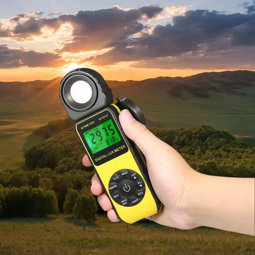 

400000 LUX Meter Handheld Luxmeter LCD Photometer LUX FC Selection Luminometer Measure Tester With Temperature Display