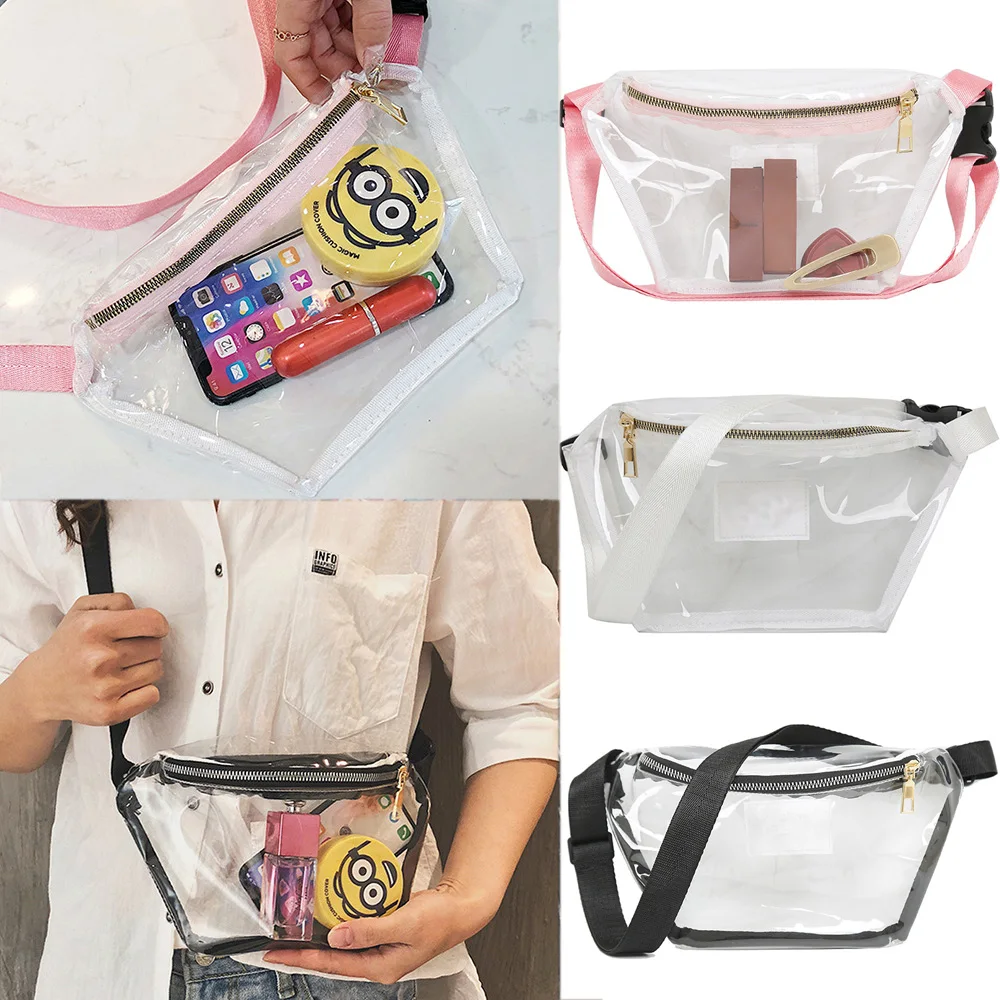 Модные женские и мужские унисекс смешная прозрачная сумка поясная сумка прозрачный Желейный женский кошелек, клатч ПВХ сумка-тоут маленькая нагрудная сумка