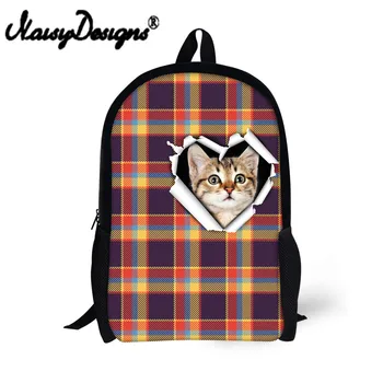 

Hear Shaped Kitty Cat Funny School Bags Students Kawaii Lightweight Comfortable Schoolbags for Boys and Girls Bag