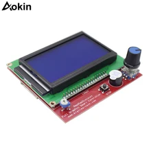 Контроллер lcd 12864(1 шт.)+ плата переключателя(1 шт.)+ кабель(2 шт.) 30 см(2 шт.), панель управления ЖК-дисплеем, дисплей управления 3d-принтером