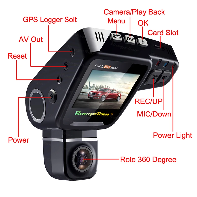 Дальний Тур Внешний gps регистратор C10s Pro Dash Cam Автомобильный видеорегистратор novatek